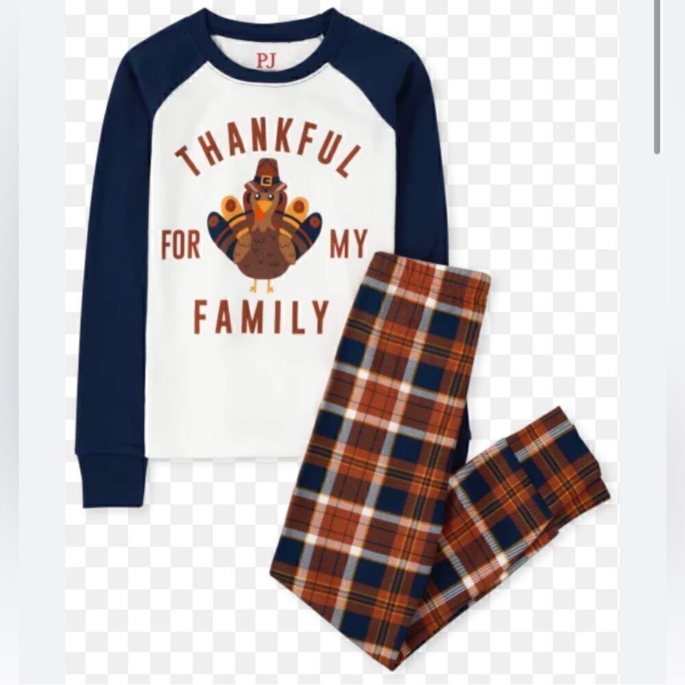 PJ Kids Thankful for my Family cotton pj set sz 5T